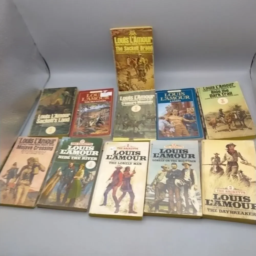 Lot of 11 Louis L’Amour “The Sacketts” Series Trade Paperback Western Books (4)
